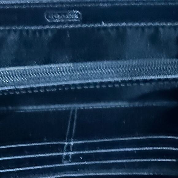 COACH Madison Leather Accordian Zip Around Wallet 46601 SV/BLA - Picture 7 of 7